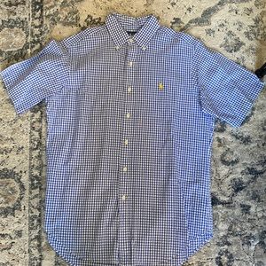 Ralph Lauren Gingham Button Up Short Sleeve Shirt